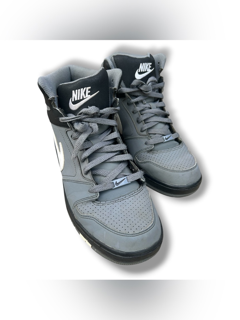 Nike Air Prestige IV High Gray White Black Men’s Size 10 Basketball Shoes 4